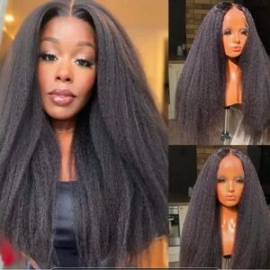 20 inch kinky straight HD lace